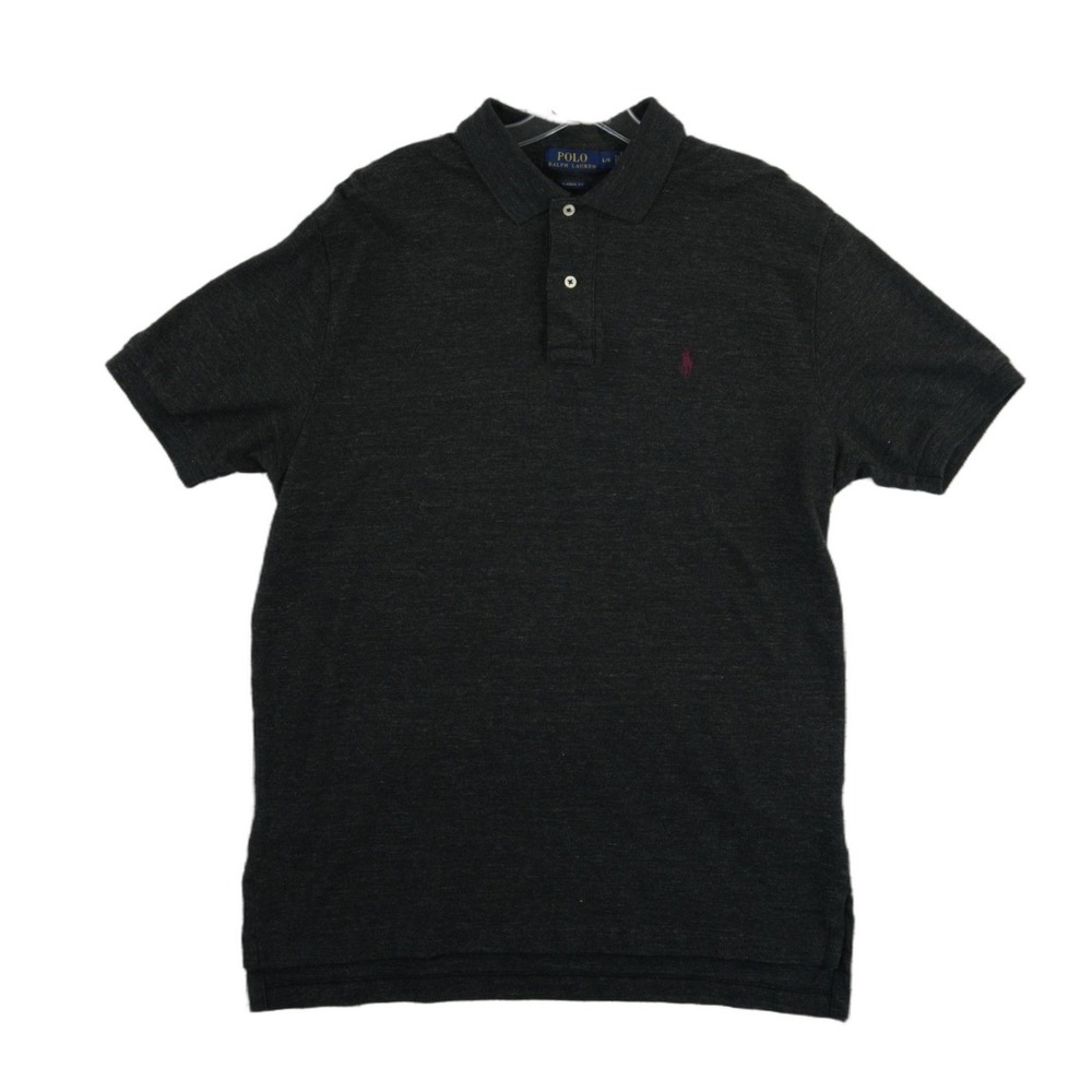 Polo Ralph Lauren Polo Shirt Men's Size Large Charcoal Gray Classic Fit‎